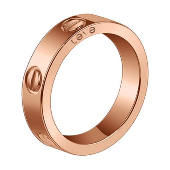 Jewelry - Love Ring Gold Plated SGold Rose Screw Ring